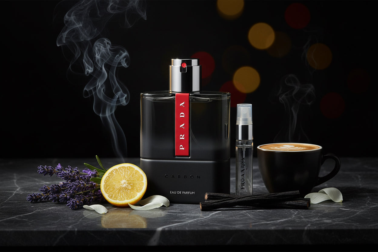 Luna Rossa Carbon Eau de Parfum 5 ml sample bottle